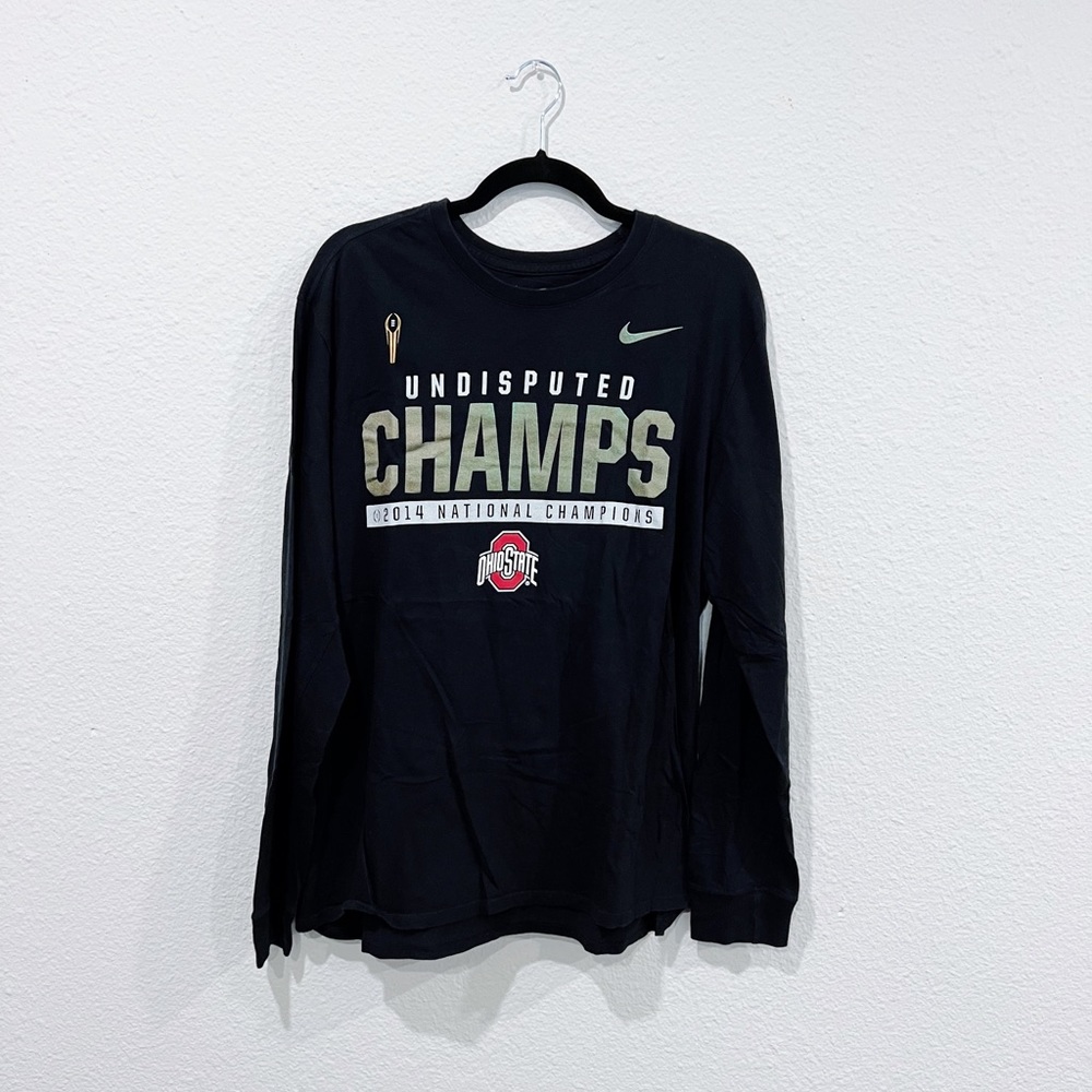 Ohio State 2014 Championship Long Sleeve Black Nike Tee - XL